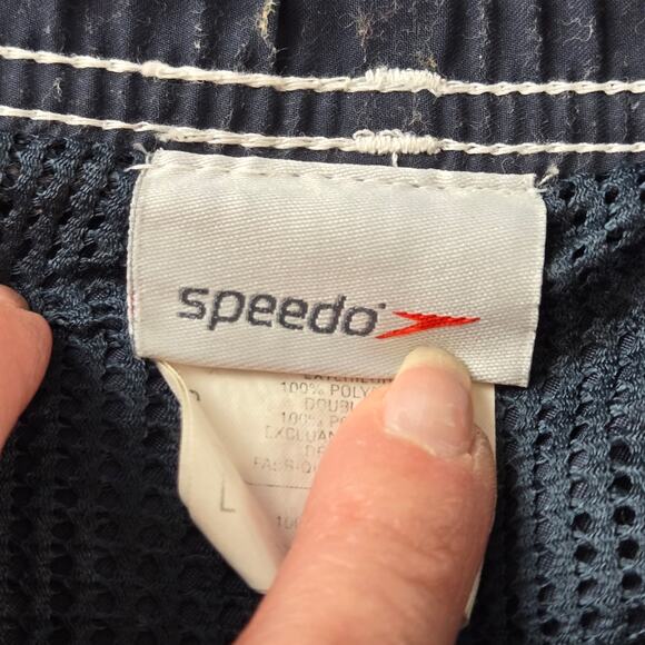 Speedo Navy and Orange Floral Swim Trunks - Picture 3 of 16